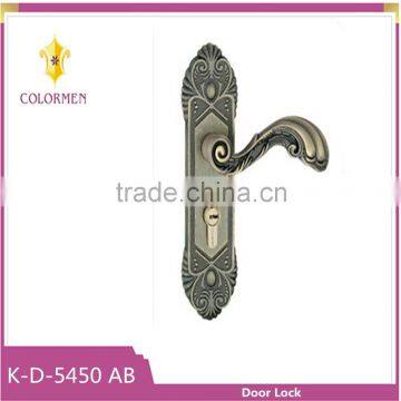 High-quality zinc alloy o, copper European bathroom door lock,wood door lock