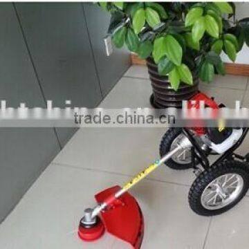 Manufacturers 2014 new Promotion dolly brush cutter with wheel 52cc top quality