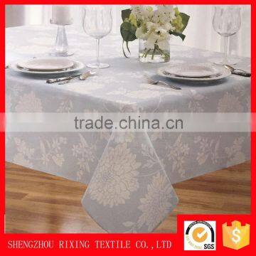 100% Polyester Jacquard printed white disposable tablecloth,jacquard tablecloth