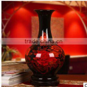 crystal glazed red and white wholesale mosaic vases for home deco