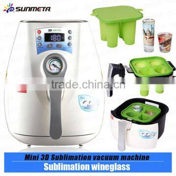 newest product 3d mini sublimation vacuum machine for sublimation wineglass/mug printing