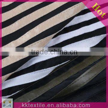 China lace netting 2 mm pu leather strips french lace fabric for girl dress