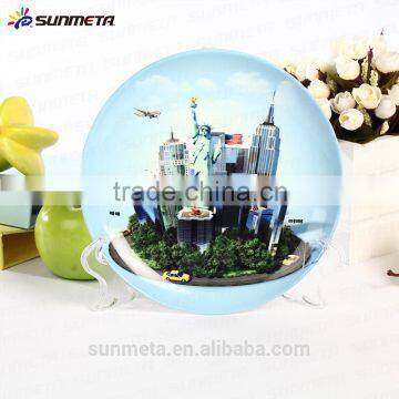 SUNMETA factory Personalized 10 inch sublimation ceramic plate for 3D vacuum machine