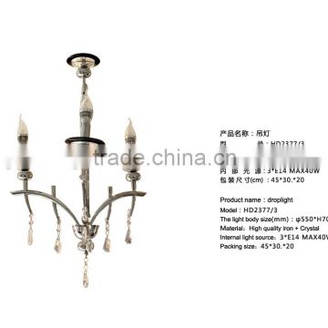 Modern crystal pendant lamp/iron pendant lighting