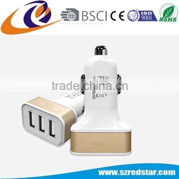 5V, 3.1A 3 Port USB Car Charger for Ipad