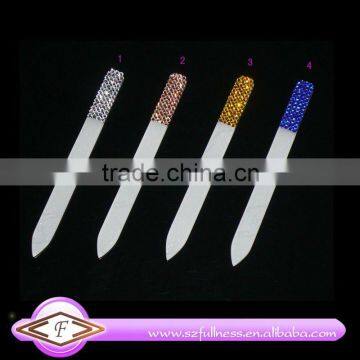 Rhinestone glass nail files