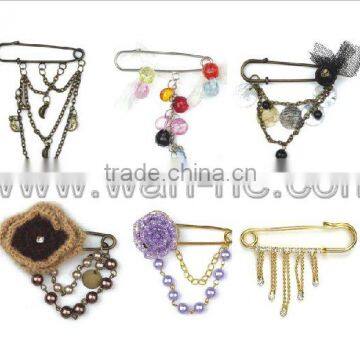 Beautial and Popular Safety pin for clothing decoration