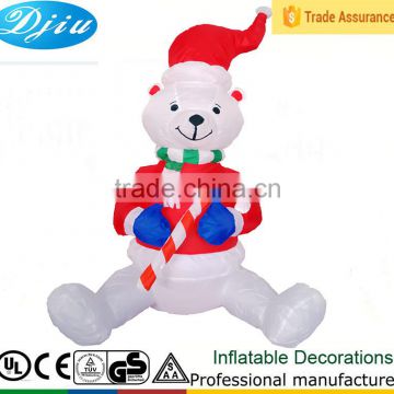 DJ-XT-57 inflatable outdoor bear wear christmas outfit illuminate music festival decoration