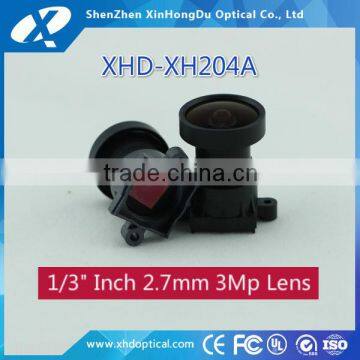 Mono Focal 2.7mm 1/3" Lens 3 Megapixel for CCTV Camera M12