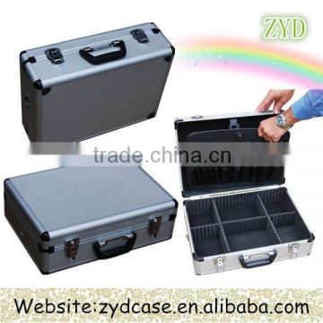 Aluminum Silver Partition Briefcase Foam Padding Tool Box