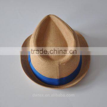 New Fashion Custom Made Band 58CM 100%Paper Trilby Hats photo-3