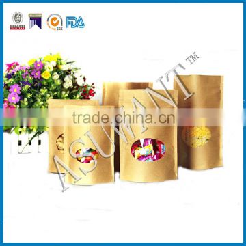 craft paper abg 80g 100g 250g 500g 1kg foil lined paper stand up brown kraft paper bags