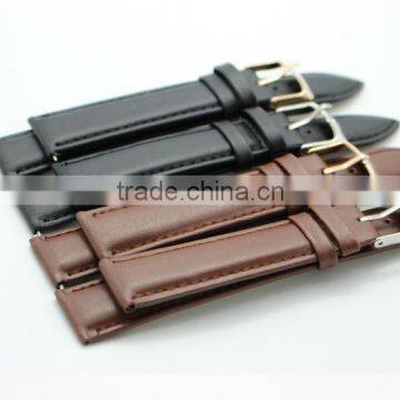 Top Quality 20mm Watchband Silver Rose Gold Fashion Leather Interchangeable Strap for Mujer Watches