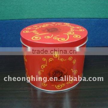 Round tin box