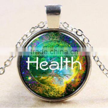 DIY glass dome jewelry Photo glass dome jewelry Art photo necklace----Health