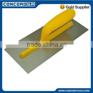 280 x 110 x 0.7 mm carbon Steel Blade Polishing yellow and biue color Plastic Handle Plastering Trowel With