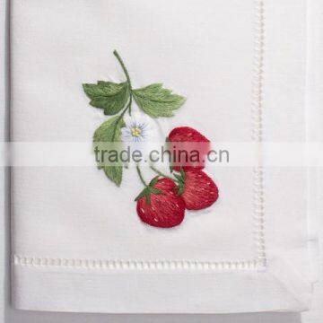 Hand Embroidery Napkin,hemstitch Napkin,linen Napkin photo-4