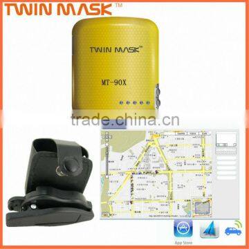 Online waterproof GPS tracker, to get the address in tracking software with Google map & calling for SMS