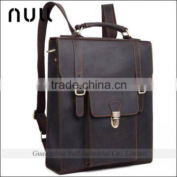 Vintage Men's Genuine Leather Military Backpack photo-5