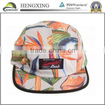 flower custom all over print 5 panel hats