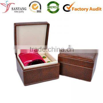 Wholesale factory custom leatherette box for neck tie portable recycle package box