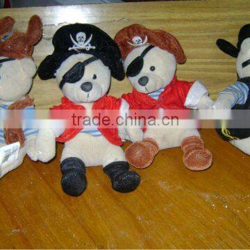 Cool Plush Pirate Teddy Bear With Glasses