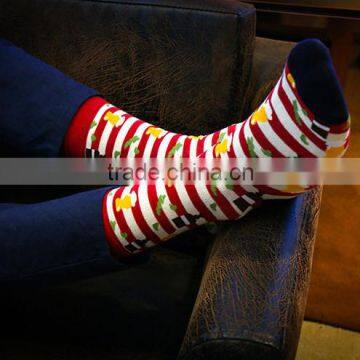 High Quality OEM Services Men Custom Colorful Combed Cotton Dress Socks, Cotton Business Mid-Calf Socks, Happy Funny Men Socks photo-4