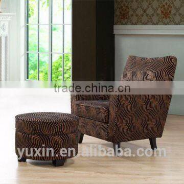 Hotel chair with foot stool