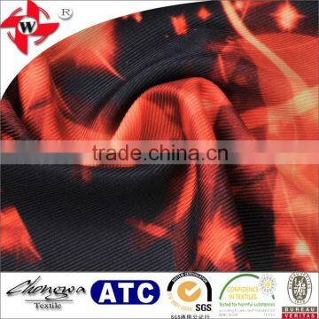 new trend moisture absorption 88% polyester lycra printed fabric