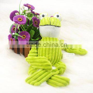 Hot Sale Fashion Short Plush Dog Toys Squeaker Pet Stuffer Corduroy Frog Toy Puppy Product toys Puppy Chewing And Training Toy