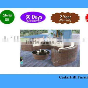 modern outdoor circular sofa set