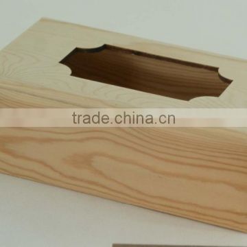 new design unfinished rectangular wooden tissue boxes