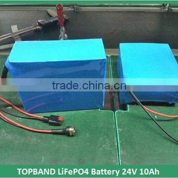 Hot Sale!!! TOPBAND 24V 10Ah LiFePO4 Batteries Pack