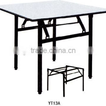 Square modern fast food dining mental leg hote banquet table YT13A