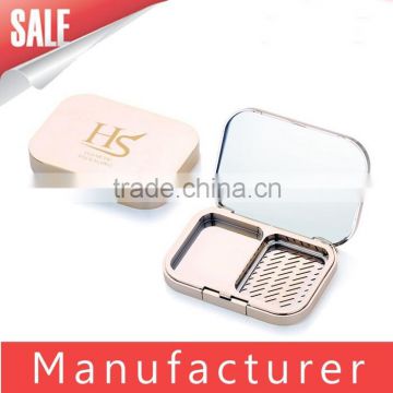 Wholesale luxury gold empty makeup compact with mirror