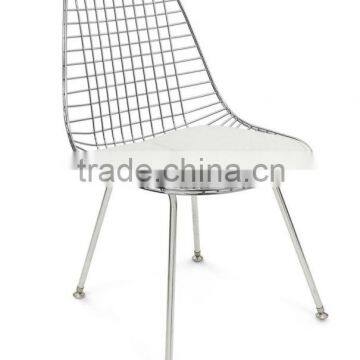 moden wire metal chair with soft seat