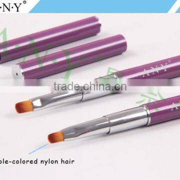 ANY Nail Art Beauty Care Metal Handle Oval Nylon Nail Brush UV Gel Nails photo-3