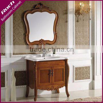 ROCH 114 Hot Selling Oak Wood Bathroom Cabinet Homes Furniture