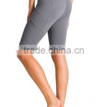 Fashion design ladies running shorts nylon and spandex women shorts yoga custom