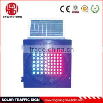 Half Red and Half Blue Solar Flash Warning Light