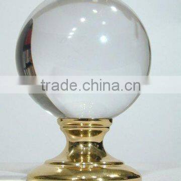 White metal base crystal ball