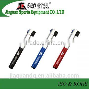 High end bicycle hand pump with gauge and hose