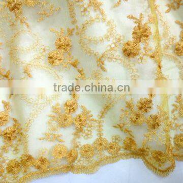 2014 Big fashion african french lace/african sequins lace/african gold lace with bead