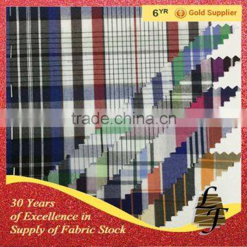 100% cotton plaid yarn dyed shirtting fabric in stock NJ-A16071806