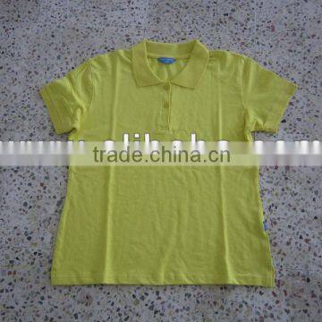Young Ladies Slim Fit Polo T-shirts in Yellow Color