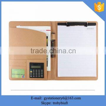 hot sale leather Clipboard With Calculator