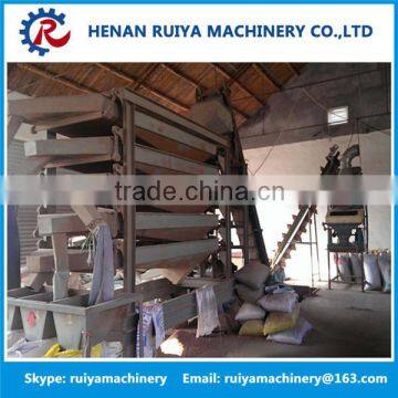 Size grading machine for raw peanuts