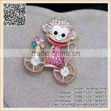 Antique Vintage Style Fine Crystal Diamond Ginko Brooch With Pearl Jewelry photo-6