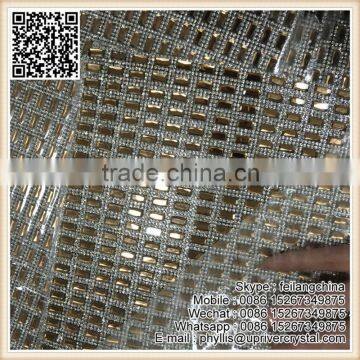 Costume Accessories Champagne Lron On Aluminum Mesh Trim Sheet photo-2