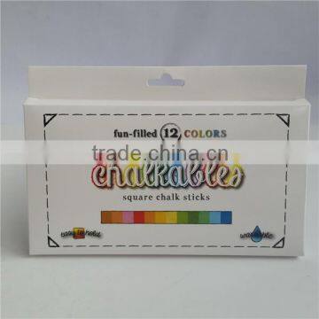 Square school chalk stick with 12 color